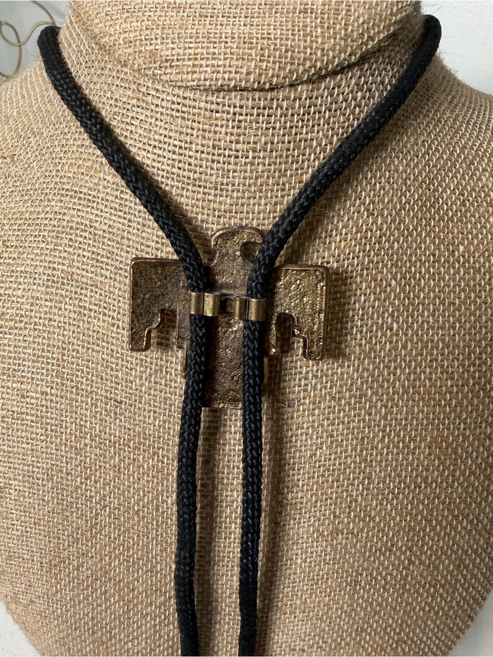 Southwestern Blue Stone Bolo Tie Unisex Western Cowboy Necklace 18 Inch - Picture 4 of 4